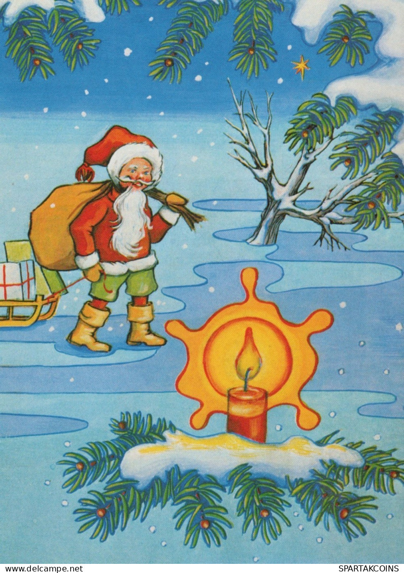 PÈRE NOËL NOËL Fêtes Voeux Vintage Carte Postale CPSM #PAK431.FR - Santa Claus