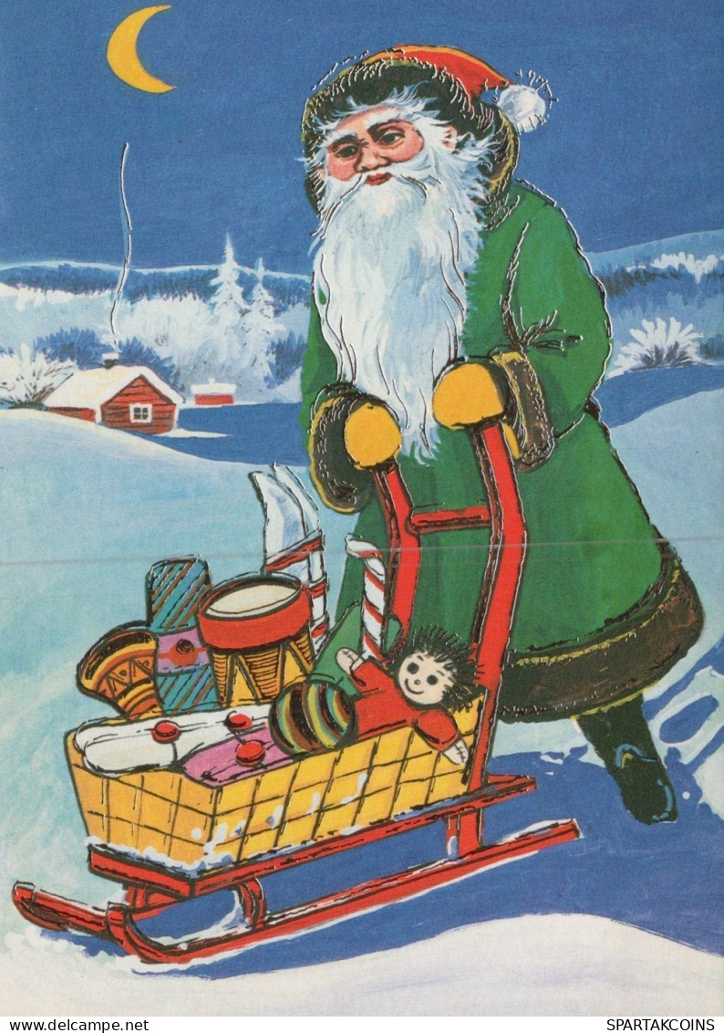 PÈRE NOËL NOËL Fêtes Voeux Vintage Carte Postale CPSM #PAK760.FR - Santa Claus