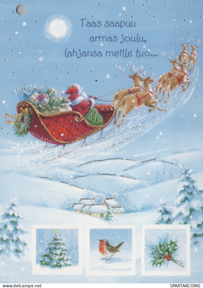 PÈRE NOËL NOËL Fêtes Voeux Vintage Carte Postale CPSM #PAJ928.FR - Santa Claus