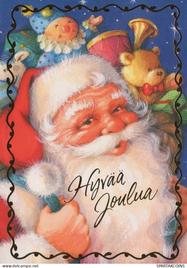 PÈRE NOËL NOËL Fêtes Voeux Vintage Carte Postale CPSM #PAJ856.FR - Santa Claus