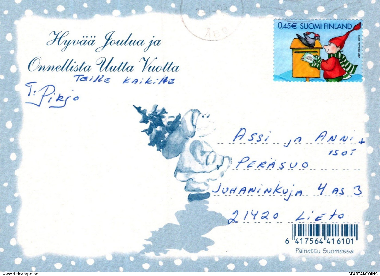 PÈRE NOËL NOËL Fêtes Voeux Vintage Carte Postale CPSM #PAJ856.FR - Santa Claus