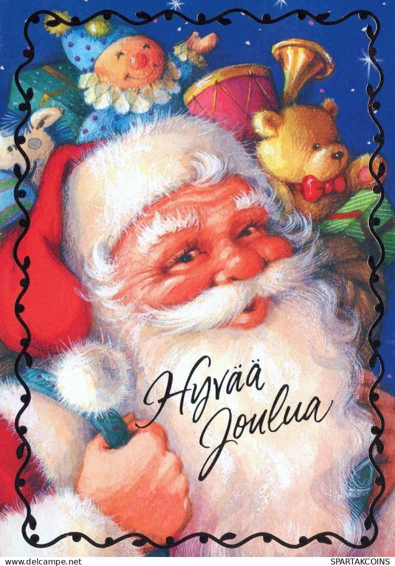 PÈRE NOËL NOËL Fêtes Voeux Vintage Carte Postale CPSM #PAJ856.FR - Santa Claus