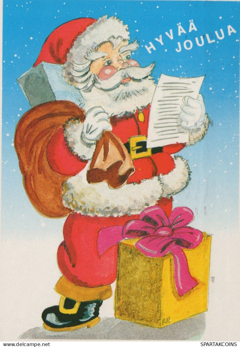 PÈRE NOËL NOËL Fêtes Voeux Vintage Carte Postale CPSM #PAJ582.FR - Santa Claus