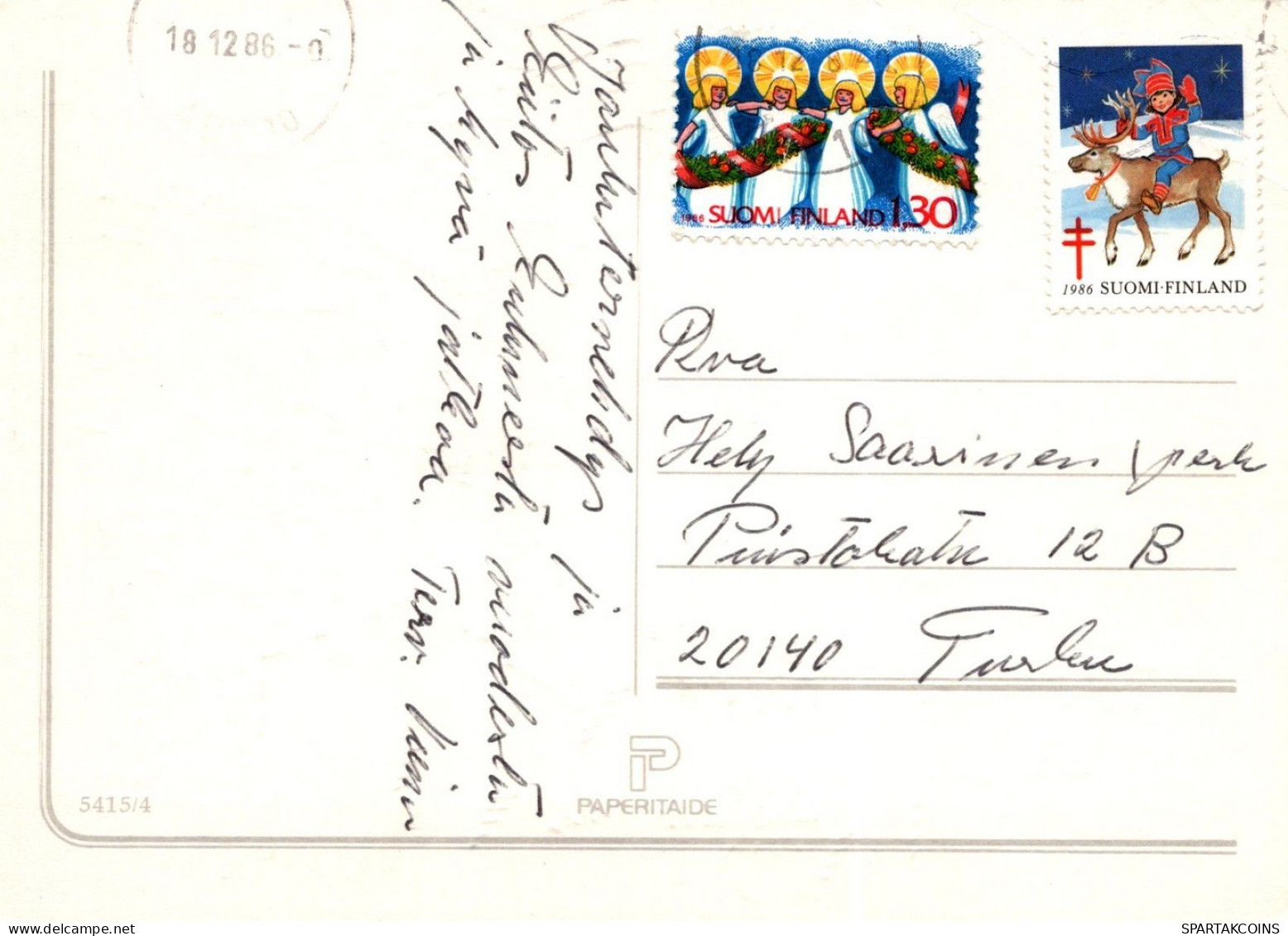 ANGE NOËL Vintage Carte Postale CPSM #PAH866.FR - Engel