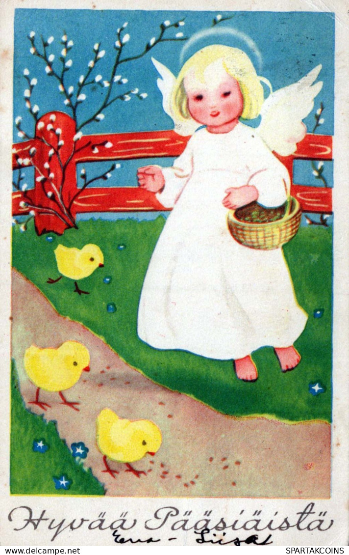 ÁNGEL PASCUA Vintage Tarjeta Postal CPA #PKE290.ES - Anges