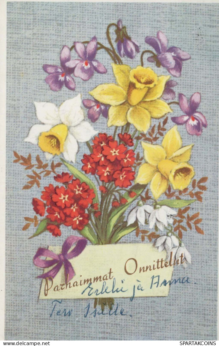 FLORES Vintage Tarjeta Postal CPA #PKE544.ES - Blumen