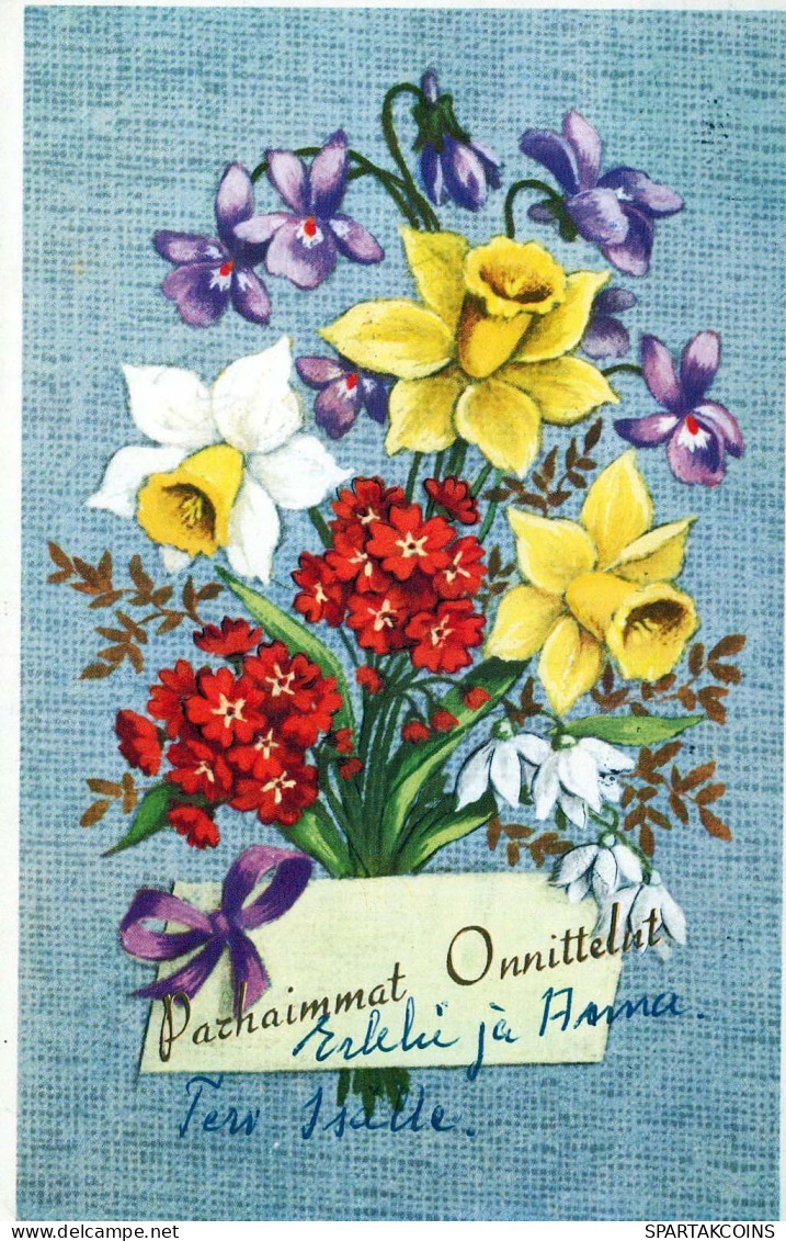 FLORES Vintage Tarjeta Postal CPA #PKE544.ES - Flowers