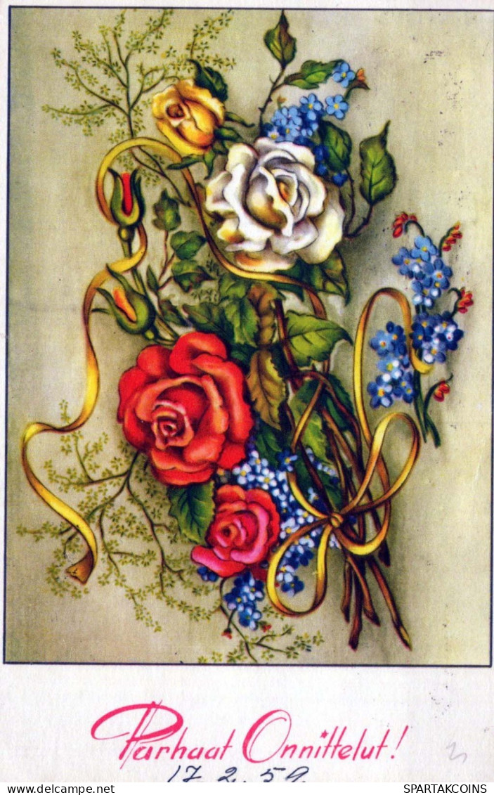 FLORES Vintage Tarjeta Postal CPA #PKE484.ES - Blumen