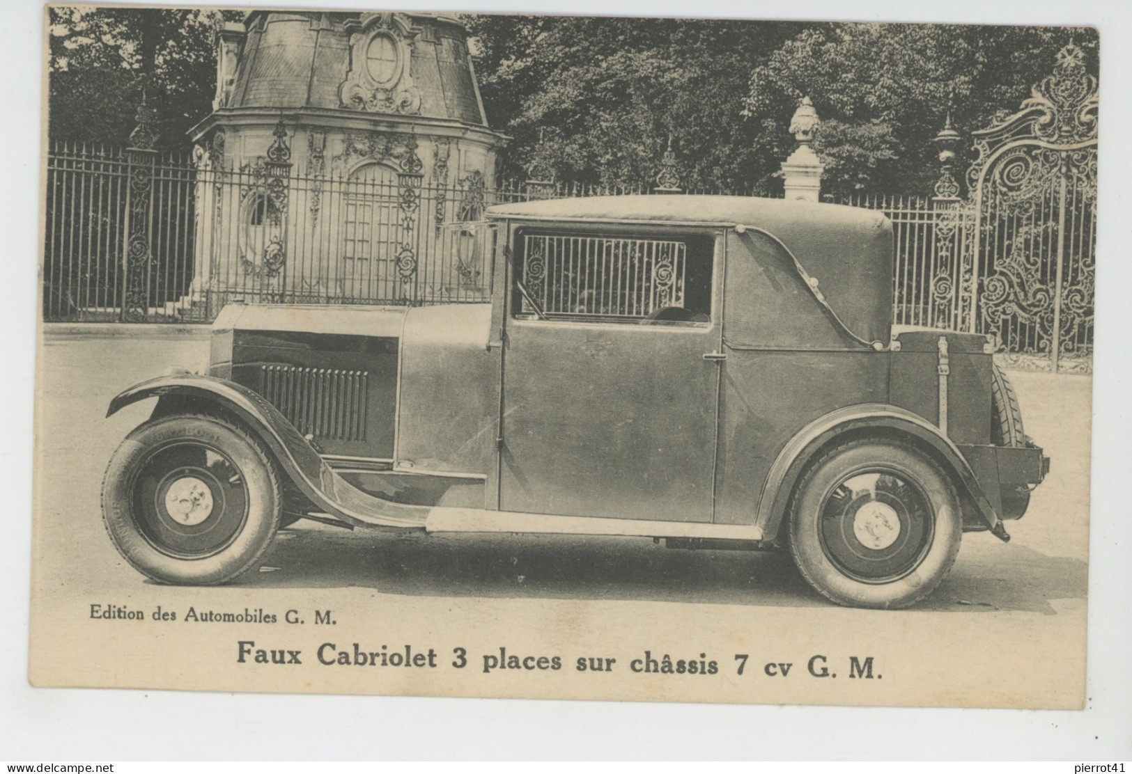 AUTOMOBILE - Faux Cabriolet 3 Places Sur Châssis 7 Cv G.M. - Toerisme