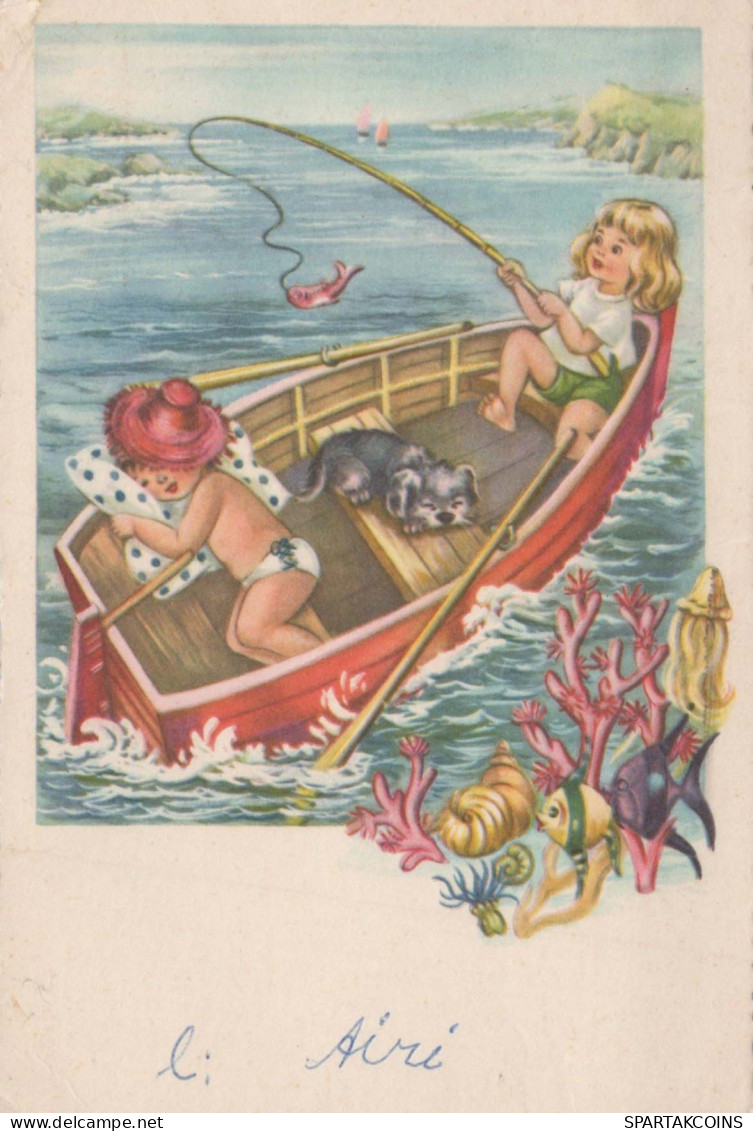 NIÑOS HUMOR Vintage Tarjeta Postal CPSM #PBV268.ES - Humorous Cards