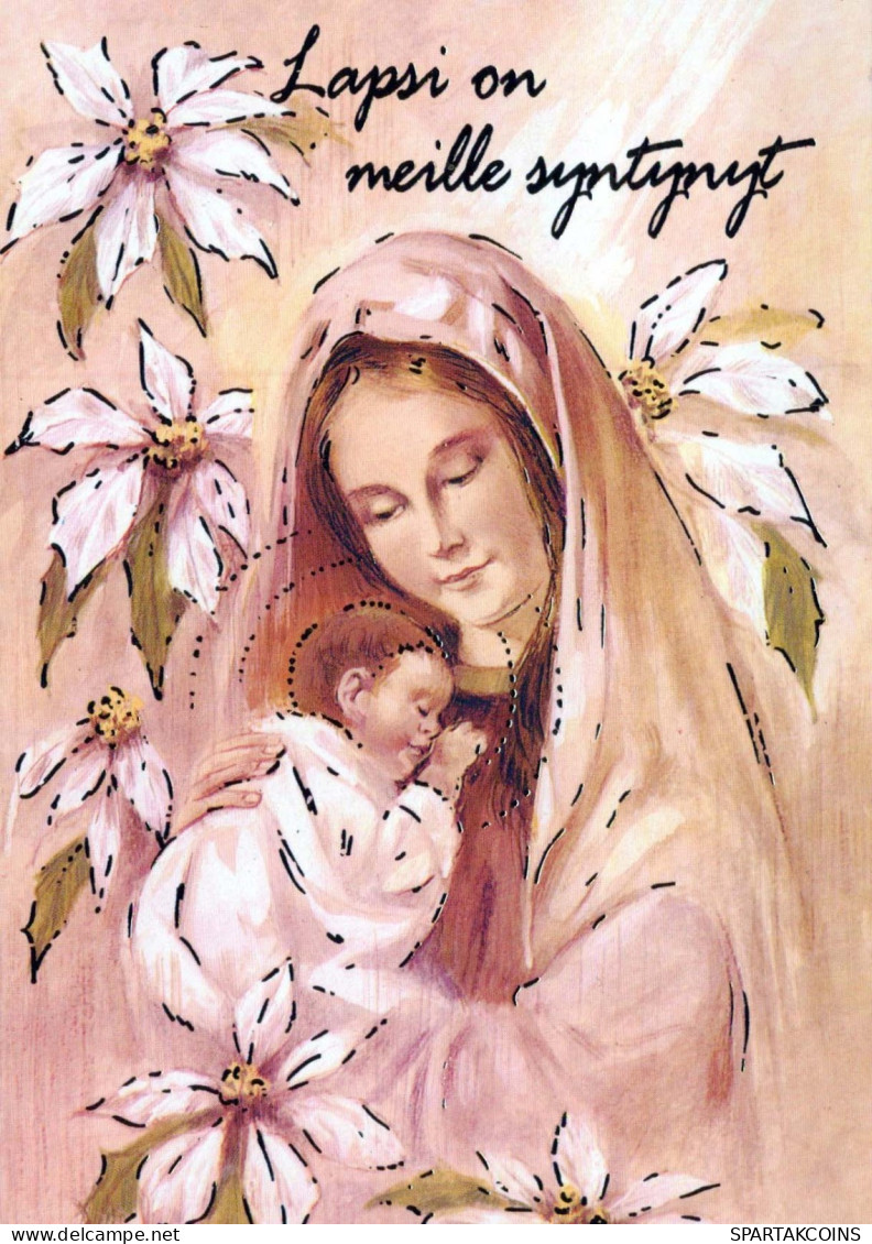Virgen María Virgen Niño JESÚS Religión Vintage Tarjeta Postal CPSM #PBQ047.ES - Vierge Marie & Madones