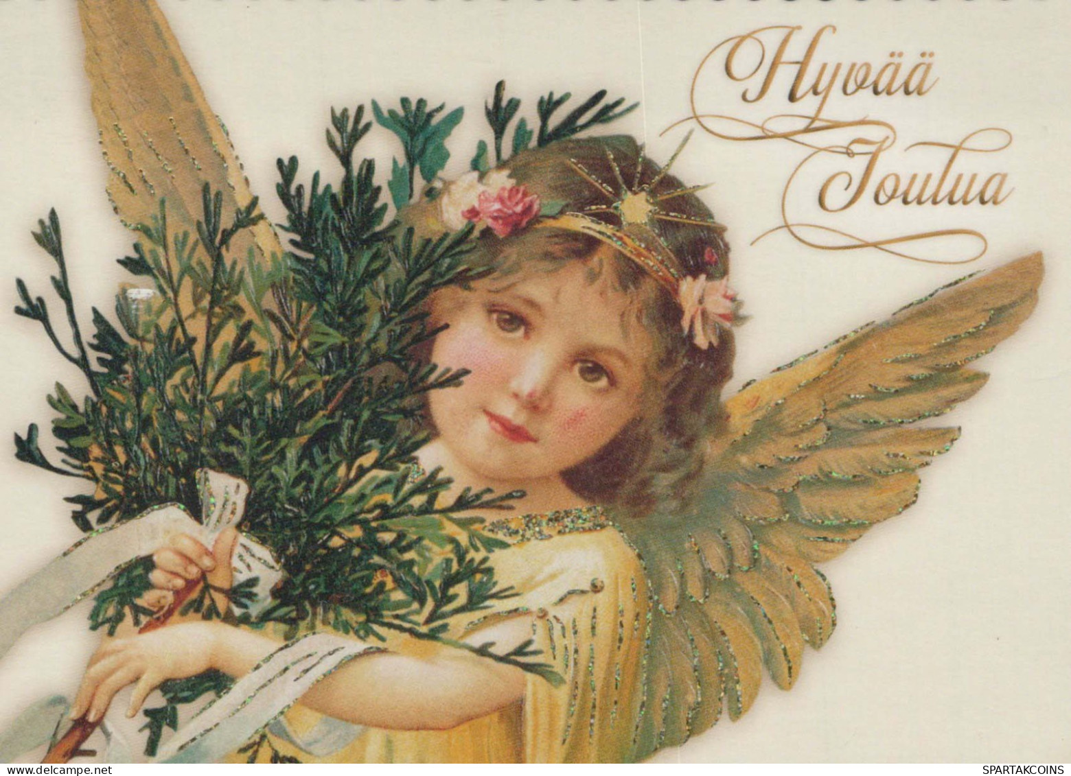 ÁNGEL Navidad Vintage Tarjeta Postal CPSM #PBP465.ES - Angels