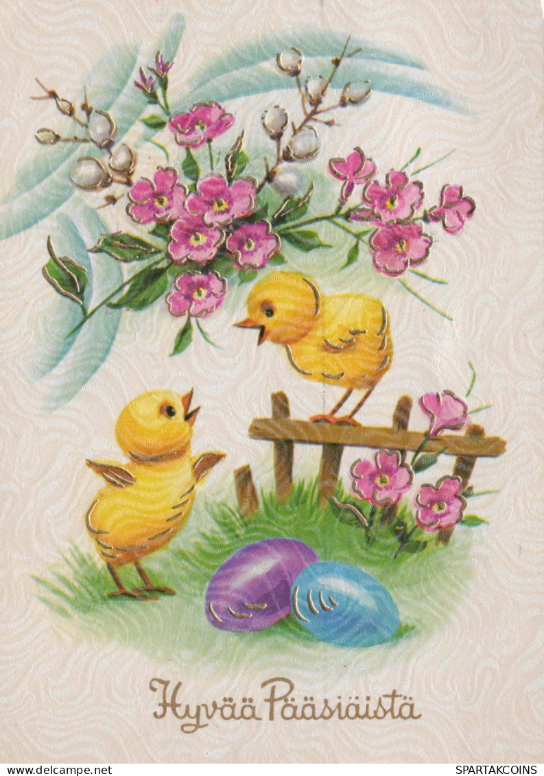 PASCUA POLLO HUEVO Vintage Tarjeta Postal CPSM #PBO657.ES - Ostern