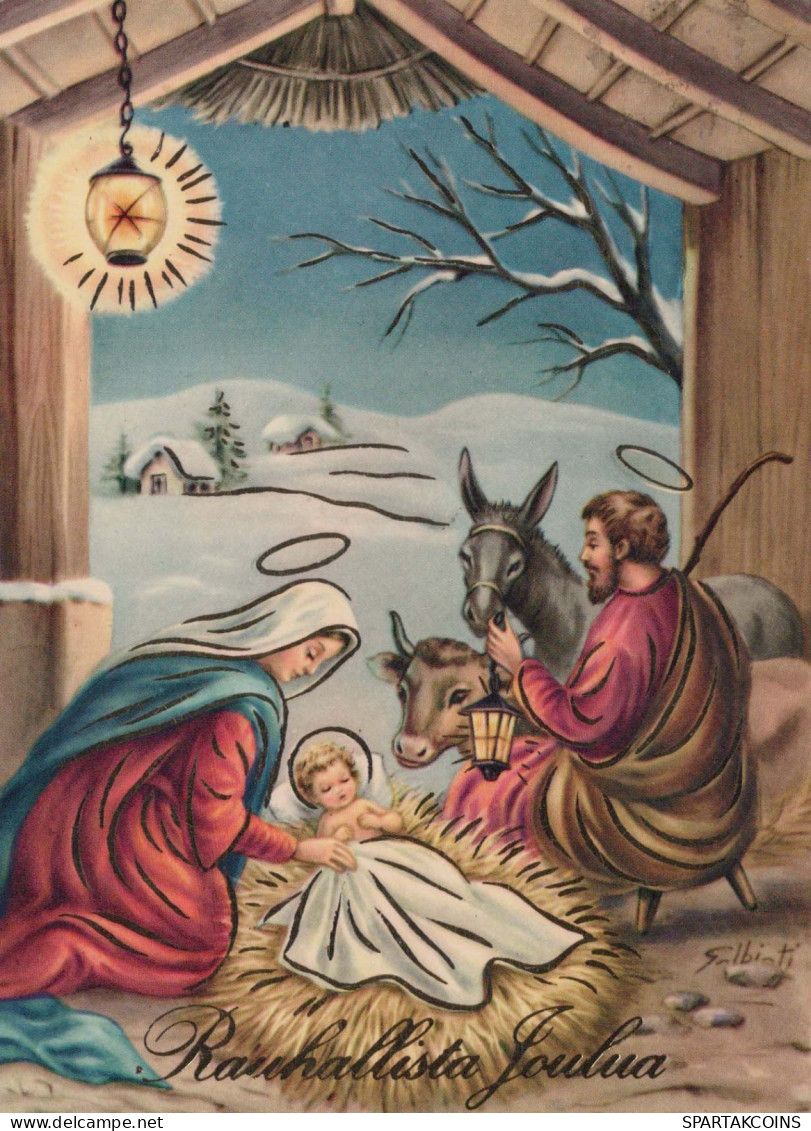 Jungfrau Maria Madonna Jesuskind Weihnachten Religion Vintage Ansichtskarte Postkarte CPSM #PBB761.DE - Virgen Mary & Madonnas