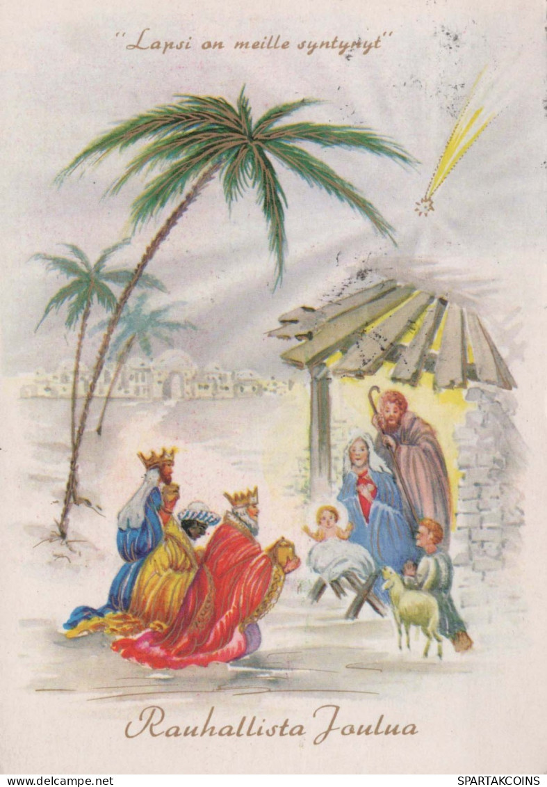 Jungfrau Maria Madonna Jesuskind Weihnachten Religion Vintage Ansichtskarte Postkarte CPSM #PBB824.DE - Vergine Maria E Madonne