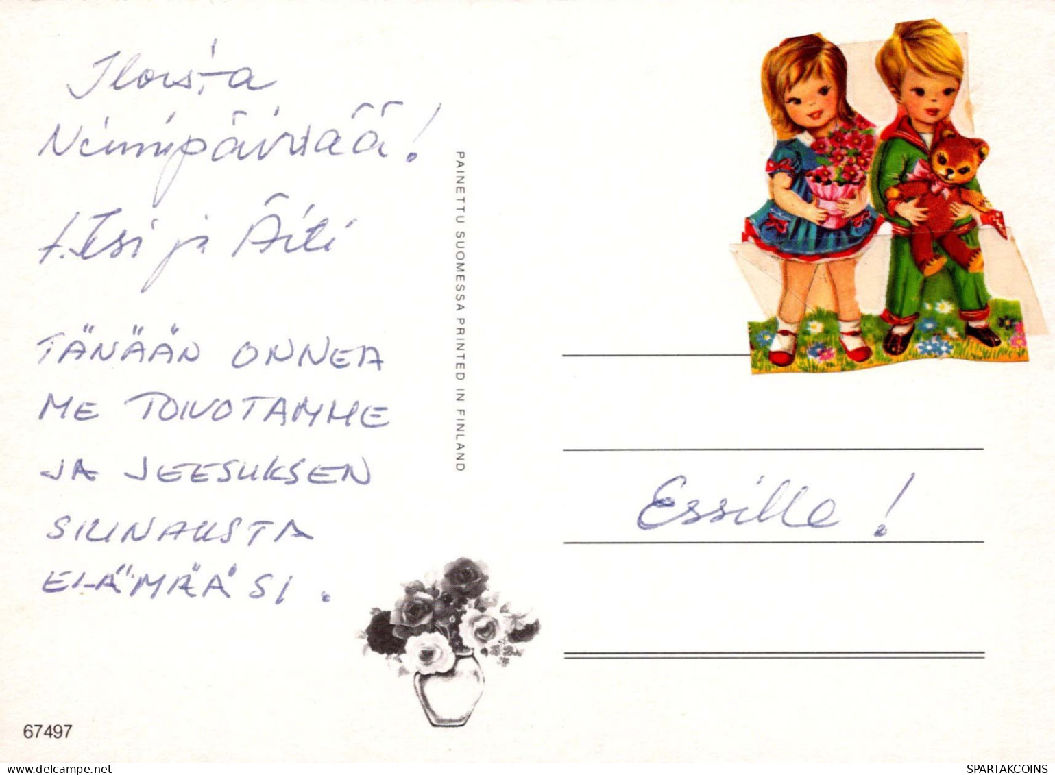 FLOWERS Vintage Ansichtskarte Postkarte CPSM #PAS265.DE - Blumen