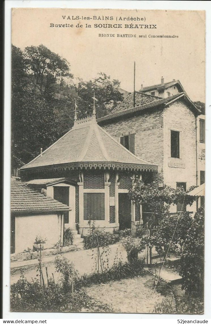 Buvette De La Source Béatrix Rare    1910-20    N° - Vals Les Bains