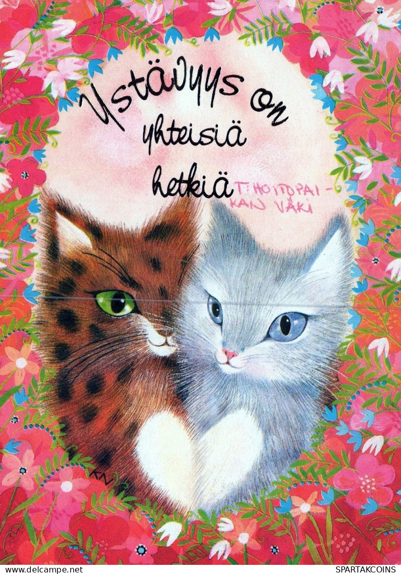 KATZE MIEZEKATZE Tier Vintage Ansichtskarte Postkarte CPSM #PAM287.DE - Cats