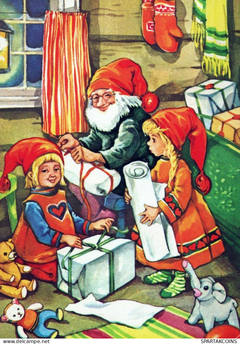 WEIHNACHTSMANN SANTA CLAUS KINDER WEIHNACHTSFERIEN Vintage Postkarte CPSM #PAK290.DE - Santa Claus