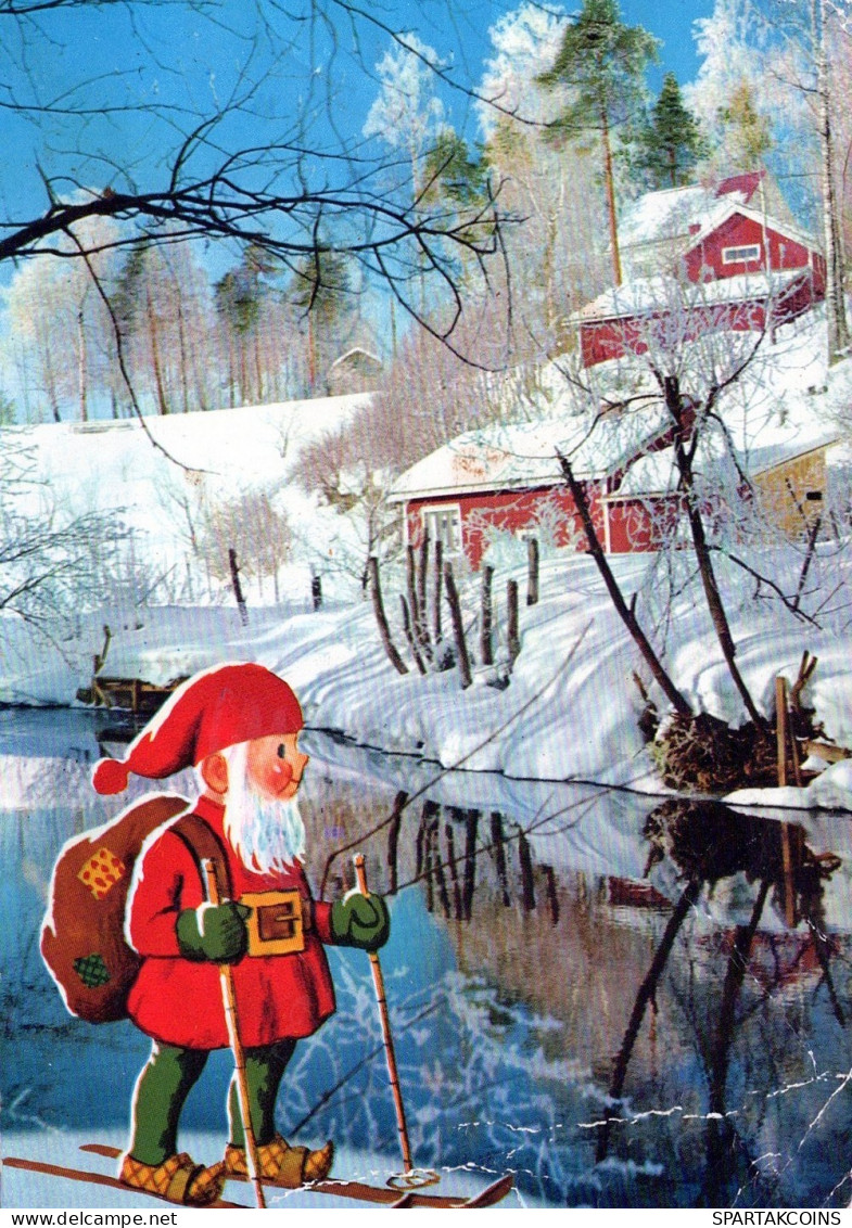 WEIHNACHTSMANN SANTA CLAUS WEIHNACHTSFERIEN Vintage Postkarte CPSM #PAK001.DE - Santa Claus
