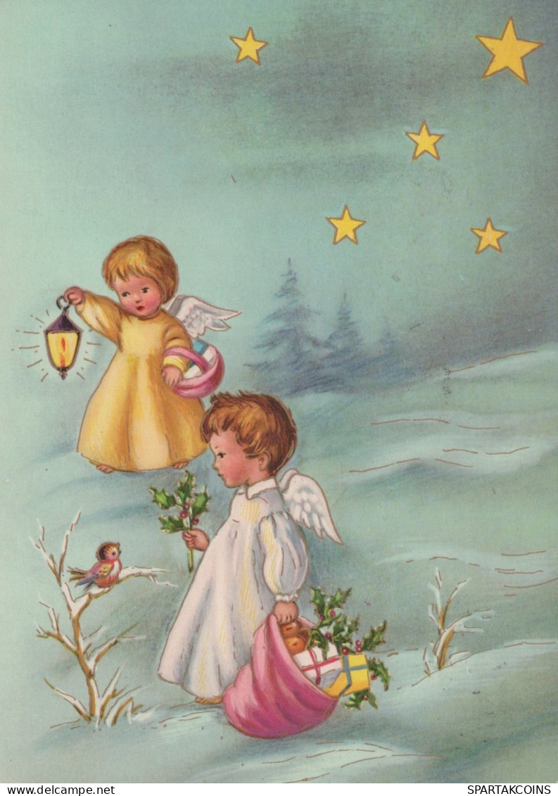 ENGEL WEIHNACHTSFERIEN Feiern & Feste Vintage Ansichtskarte Postkarte CPSM #PAH934.DE - Angels