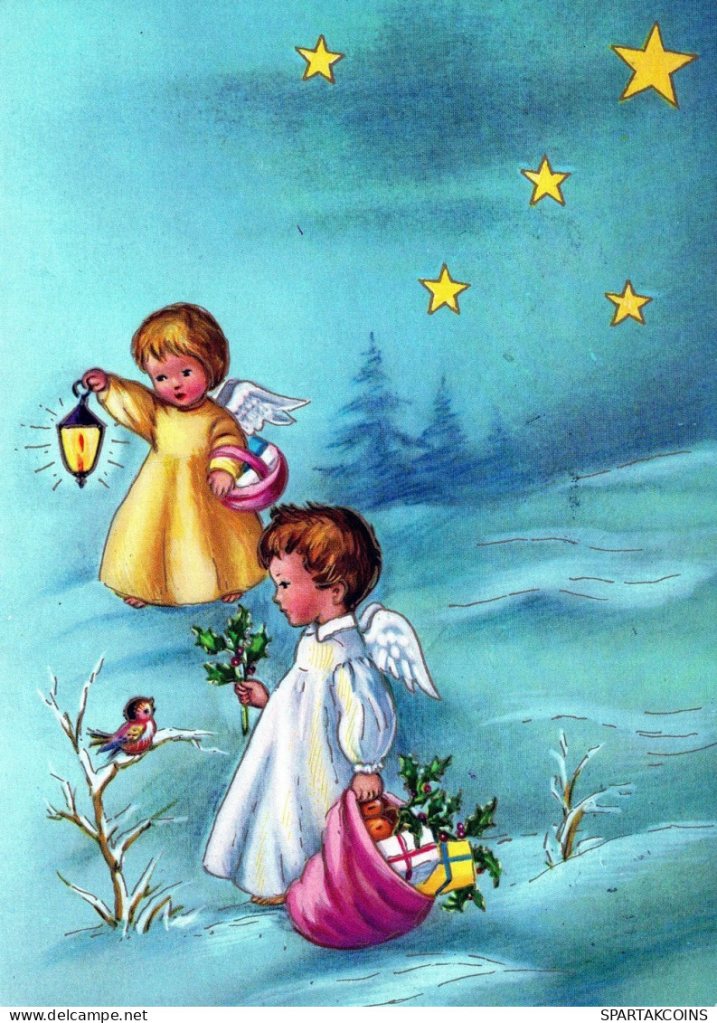 ENGEL WEIHNACHTSFERIEN Feiern & Feste Vintage Ansichtskarte Postkarte CPSM #PAH934.DE - Anges