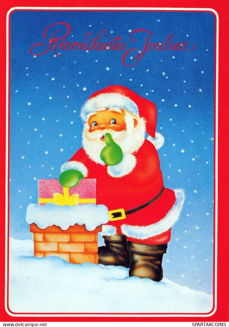 WEIHNACHTSMANN SANTA CLAUS WEIHNACHTSFERIEN Vintage Postkarte CPSM #PAJ721.DE - Kerstman