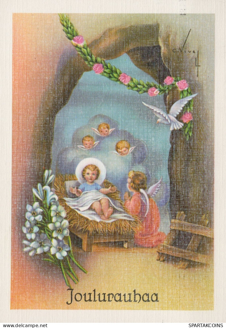 ENGEL WEIHNACHTSFERIEN Feiern & Feste Vintage Ansichtskarte Postkarte CPSM #PAH441.DE - Angeli