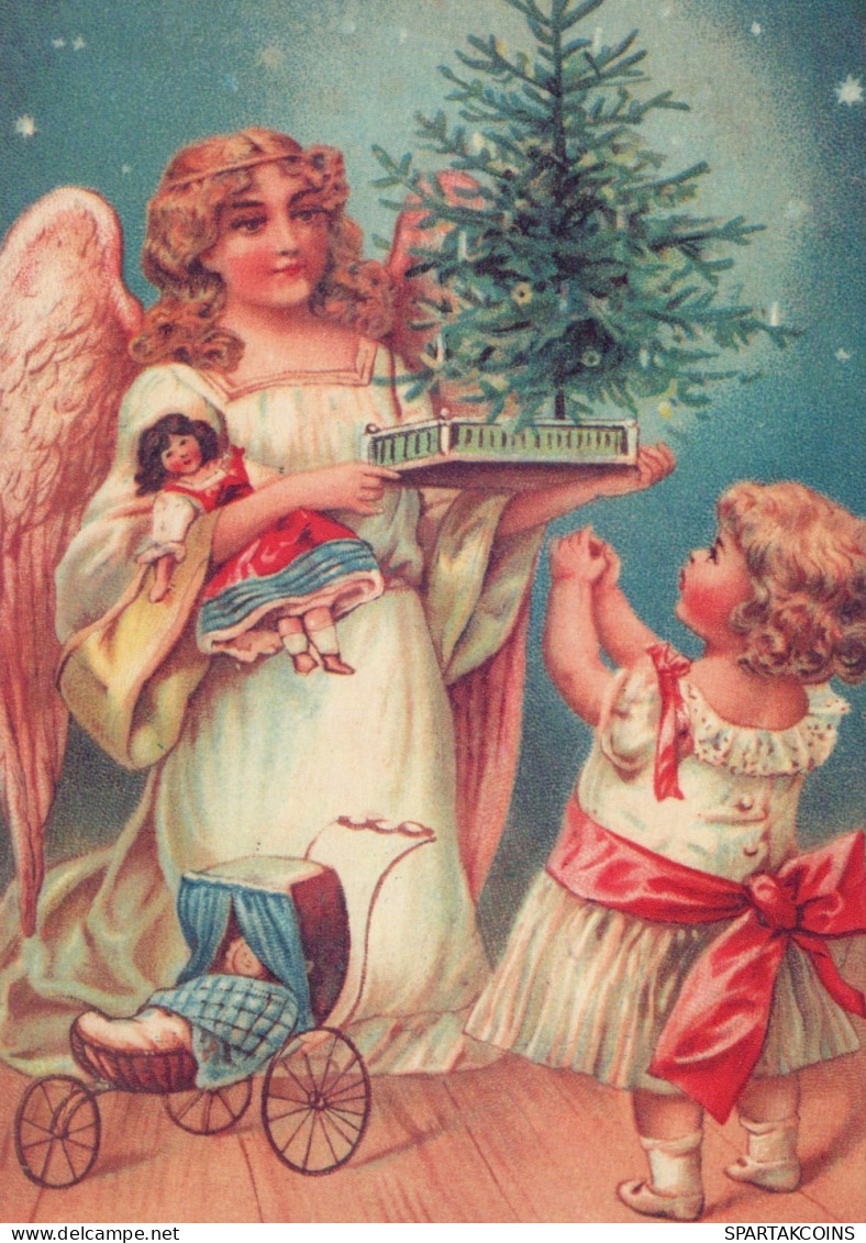 ENGEL WEIHNACHTSFERIEN Feiern & Feste Vintage Ansichtskarte Postkarte CPSM #PAJ192.DE - Angels