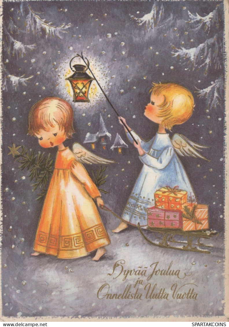 ENGEL WEIHNACHTSFERIEN Feiern & Feste Vintage Ansichtskarte Postkarte CPSM #PAH118.DE - Anges