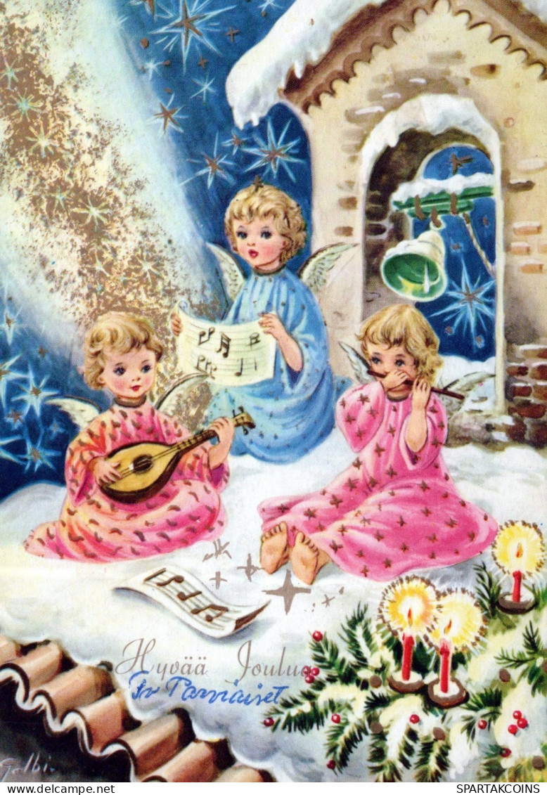 ENGEL WEIHNACHTSFERIEN Feiern & Feste Vintage Ansichtskarte Postkarte CPSM #PAG993.DE - Engel