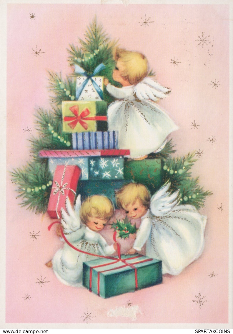 ENGEL WEIHNACHTSFERIEN Feiern & Feste Vintage Ansichtskarte Postkarte CPSM #PAG931.DE - Angeli