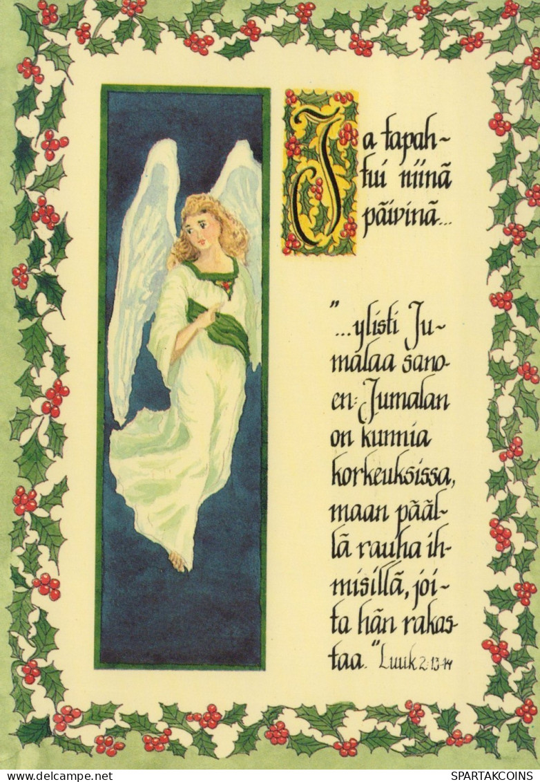 ENGEL WEIHNACHTSFERIEN Feiern & Feste Vintage Ansichtskarte Postkarte CPSM #PAH245.DE - Anges