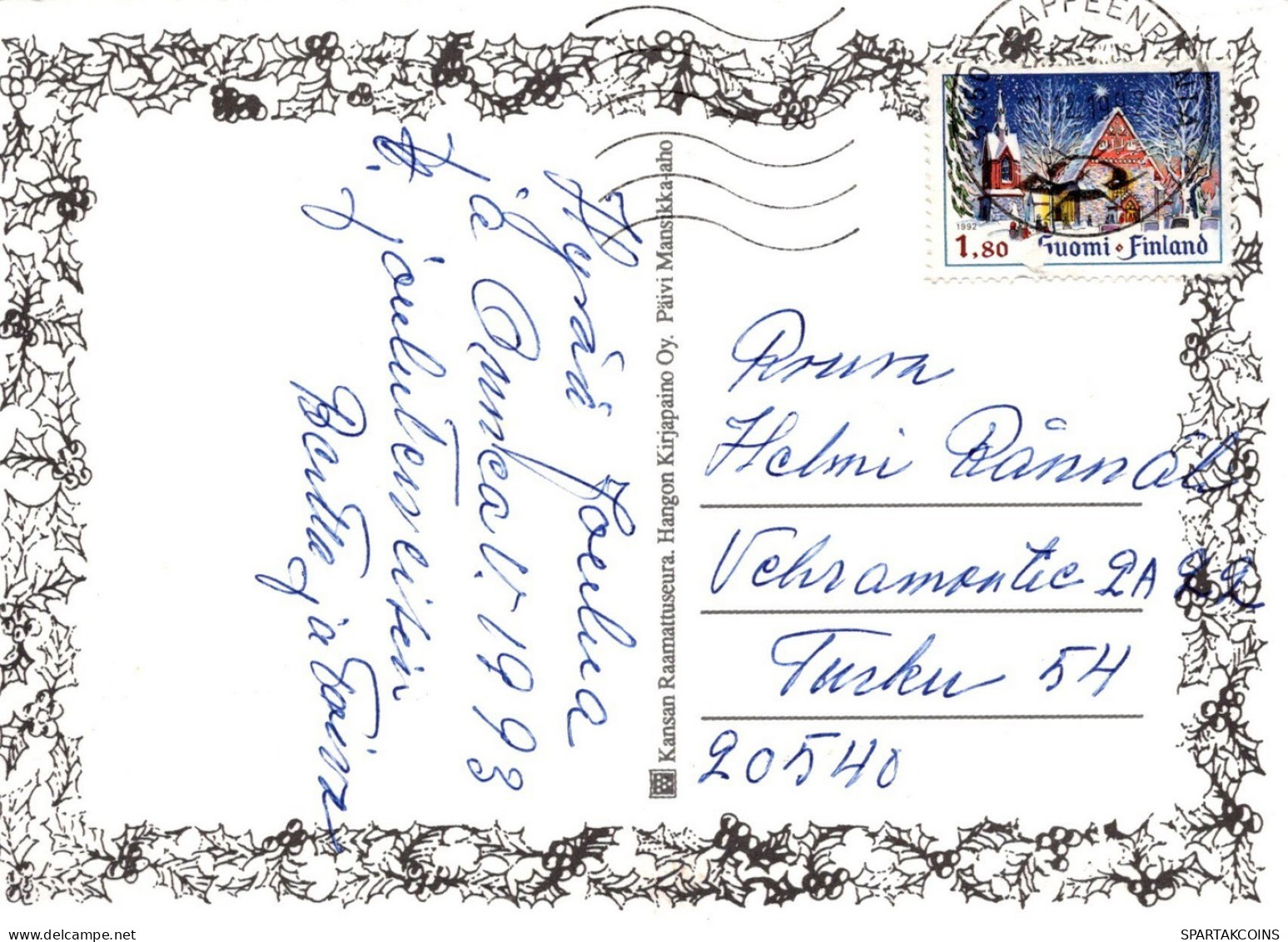 ENGEL WEIHNACHTSFERIEN Feiern & Feste Vintage Ansichtskarte Postkarte CPSM #PAH245.DE - Angeli