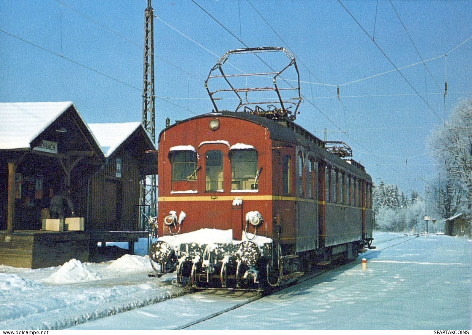 ZUG Schienenverkehr Eisenbahnen Vintage Ansichtskarte Postkarte CPSM #PAA869.DE - Treni