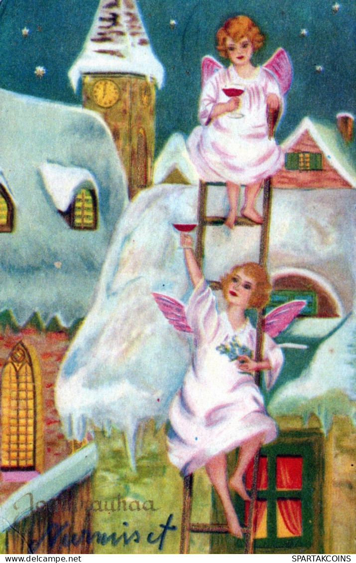 ENGEL WEIHNACHTSFERIEN Vintage Ansichtskarte Postkarte CPSMPF #PAG806.DE - Angels