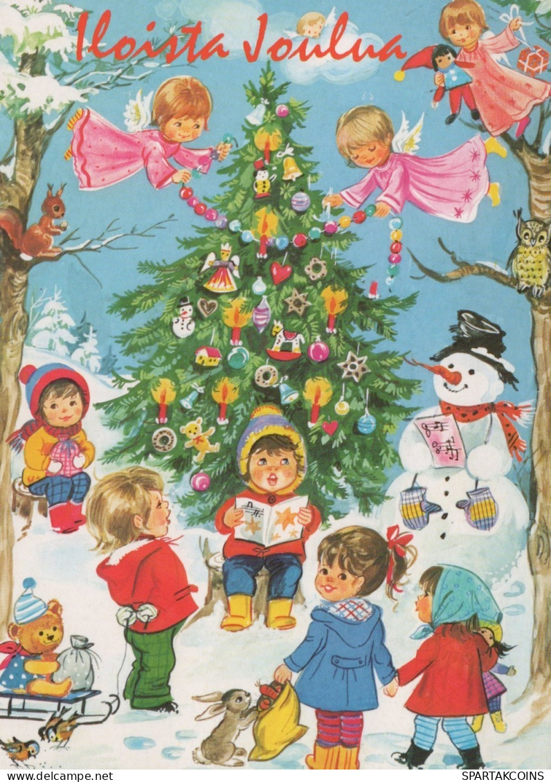 ENGEL WEIHNACHTSFERIEN Feiern & Feste Vintage Ansichtskarte Postkarte CPSM #PAG869.DE - Anges