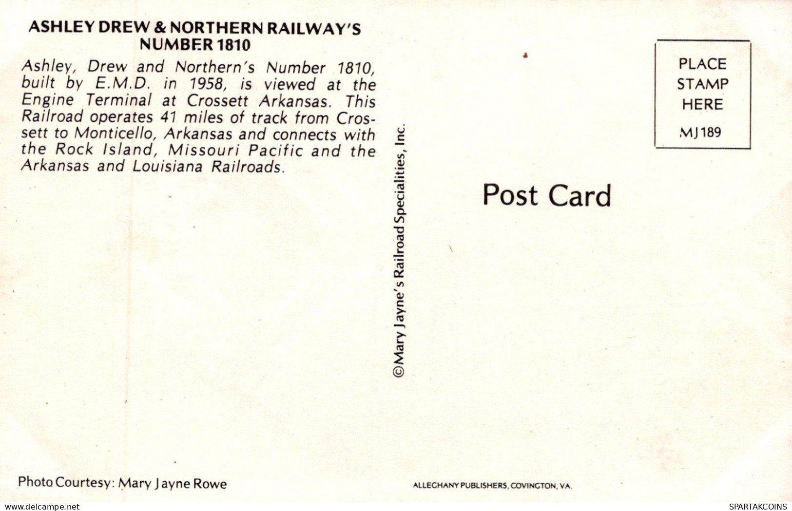 ZUG Schienenverkehr Eisenbahnen Vintage Ansichtskarte Postkarte CPSMF #PAA605.DE - Eisenbahnen