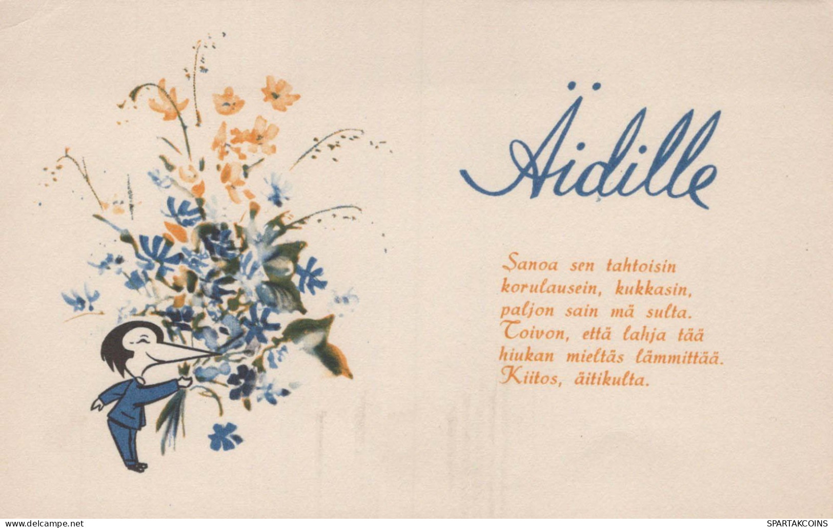 FLEURS Vintage Carte Postale CPA #PKE606.FR - Blumen