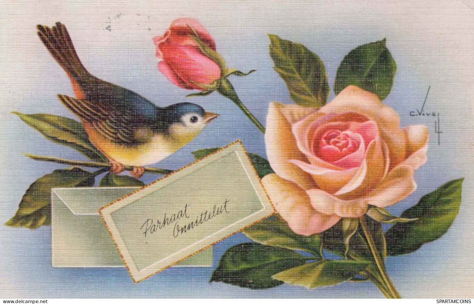 FLEURS Vintage Carte Postale CPSMPF #PKG089.FR - Flowers