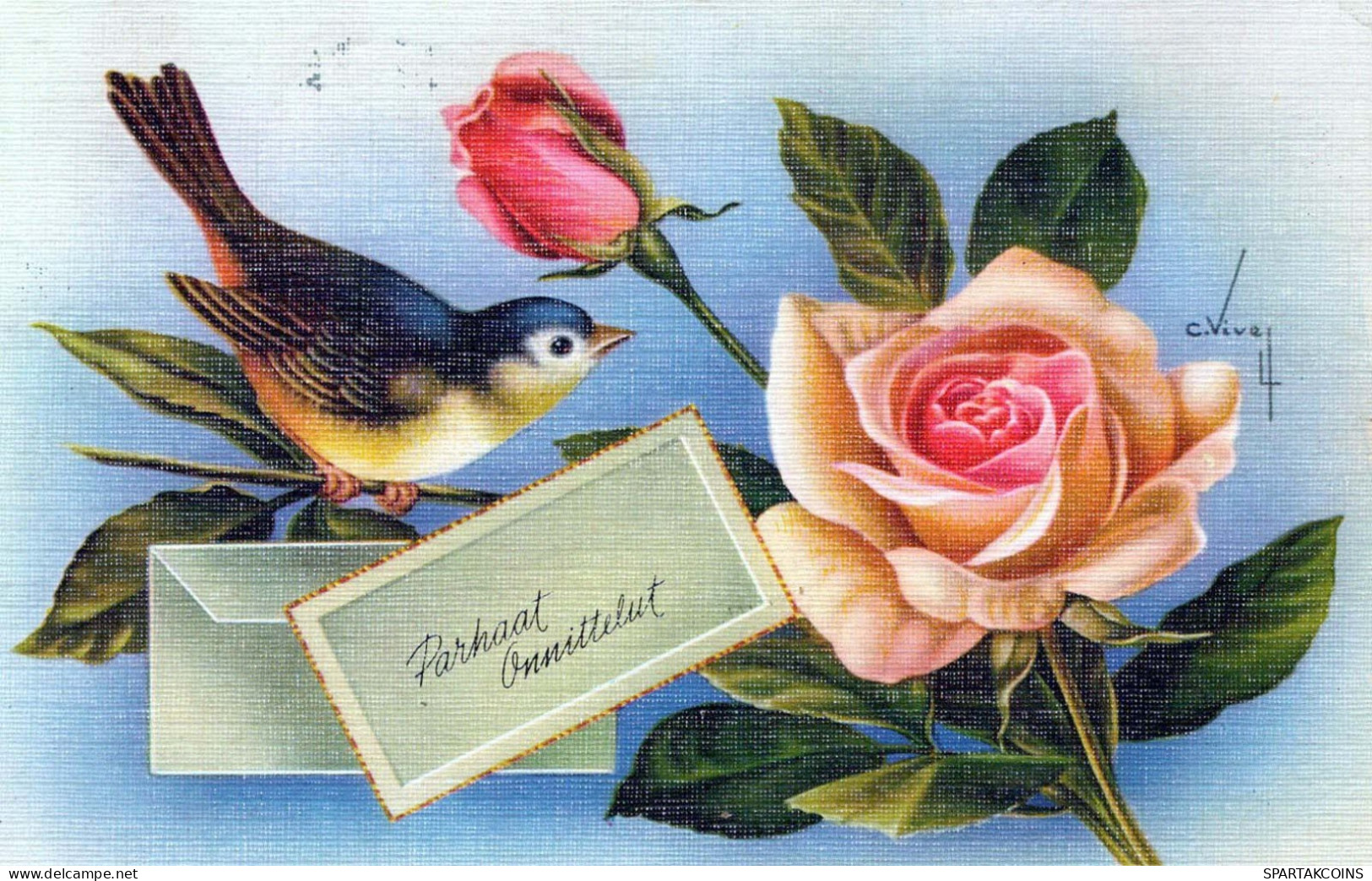 FLEURS Vintage Carte Postale CPSMPF #PKG089.FR - Flores