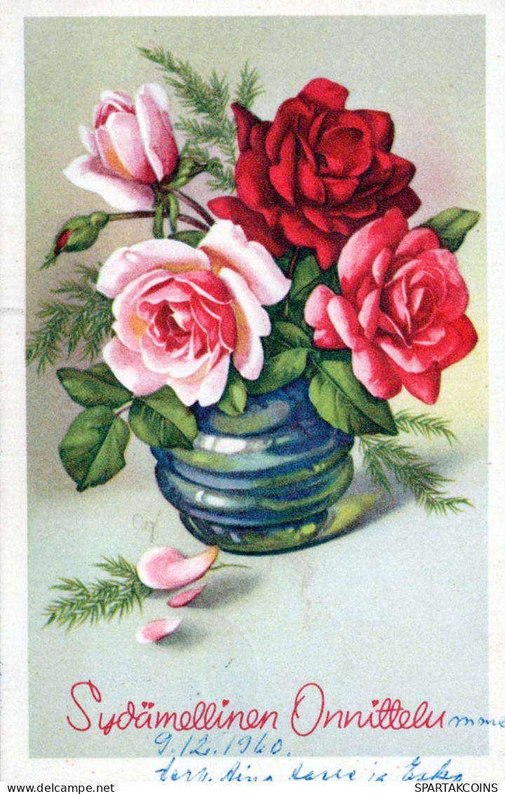 FLEURS Vintage Carte Postale CPA #PKE485.FR - Blumen