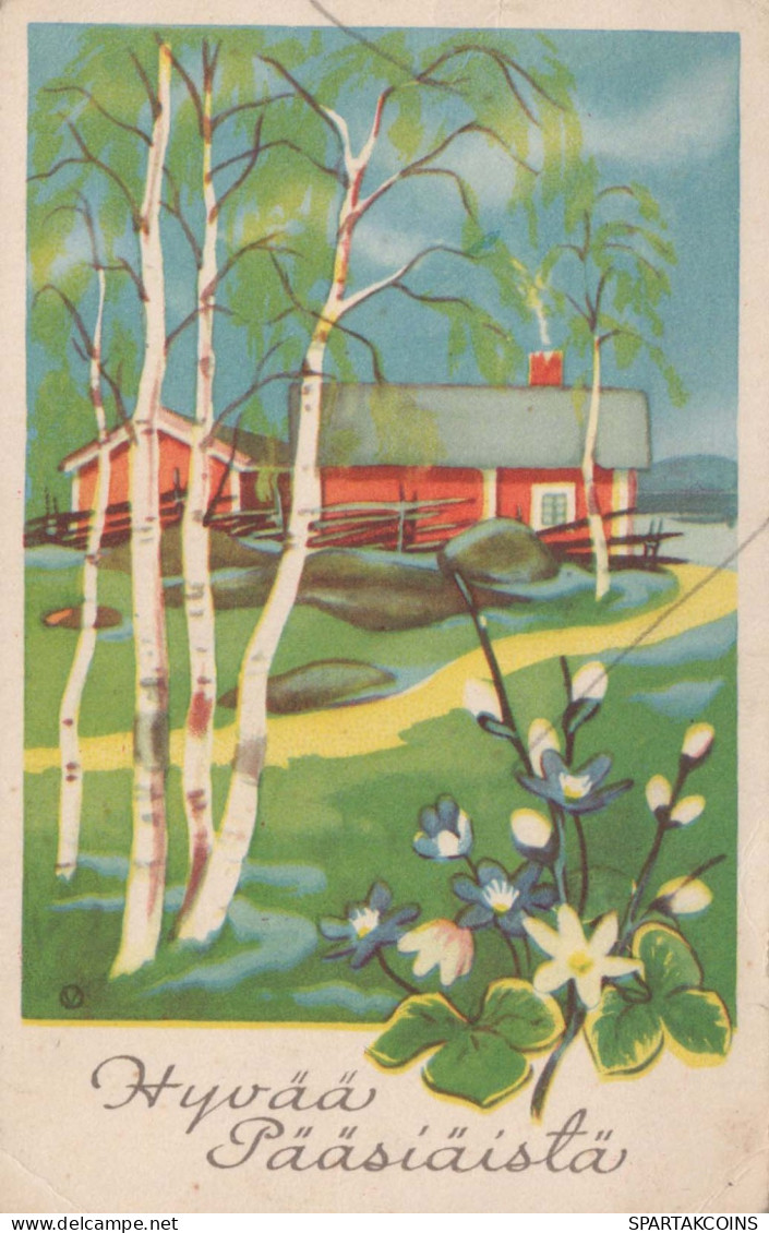 PÂQUES Vintage Carte Postale CPA #PKE291.FR - Pâques