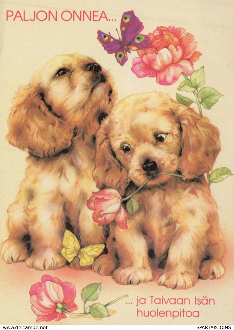 CHIEN Animaux Vintage Carte Postale CPSM #PBQ497.FR - Chiens