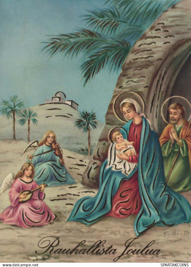 Vierge Marie Madone Bébé JÉSUS Noël Religion Vintage Carte Postale CPSM #PBP985.FR - Virgen Maria Y Las Madonnas