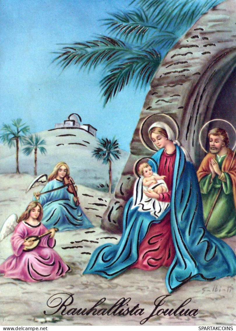 Vierge Marie Madone Bébé JÉSUS Noël Religion Vintage Carte Postale CPSM #PBP985.FR - Virgen Mary & Madonnas