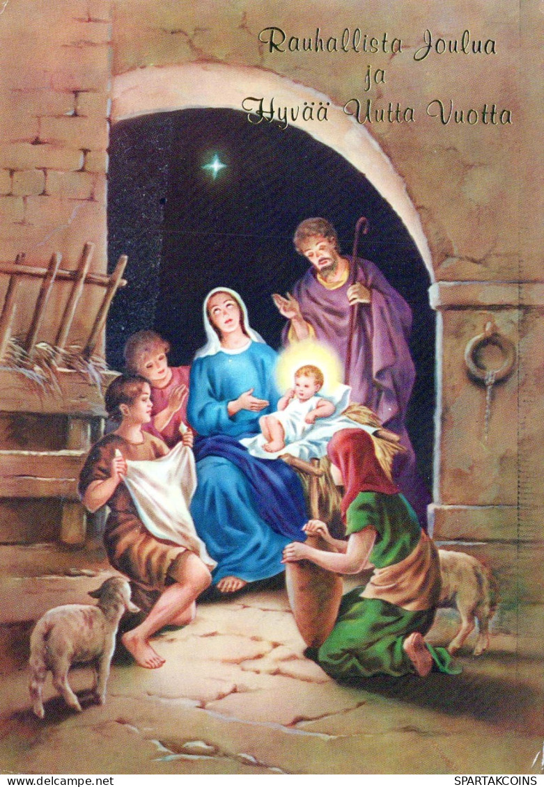 Vierge Marie Madone Bébé JÉSUS Noël Religion Vintage Carte Postale CPSM #PBP727.FR - Vierge Marie & Madones