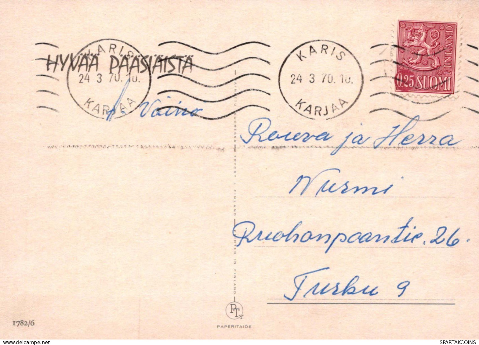PÂQUES POULET ŒUF Vintage Carte Postale CPSM #PBO595.FR - Pâques
