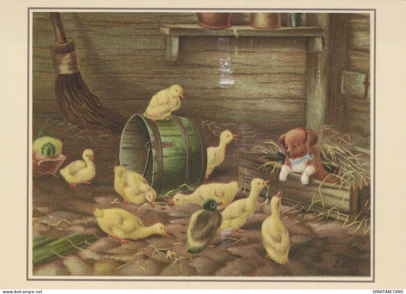 PÂQUES POULET Vintage Carte Postale CPSM #PBO969.FR - Pâques