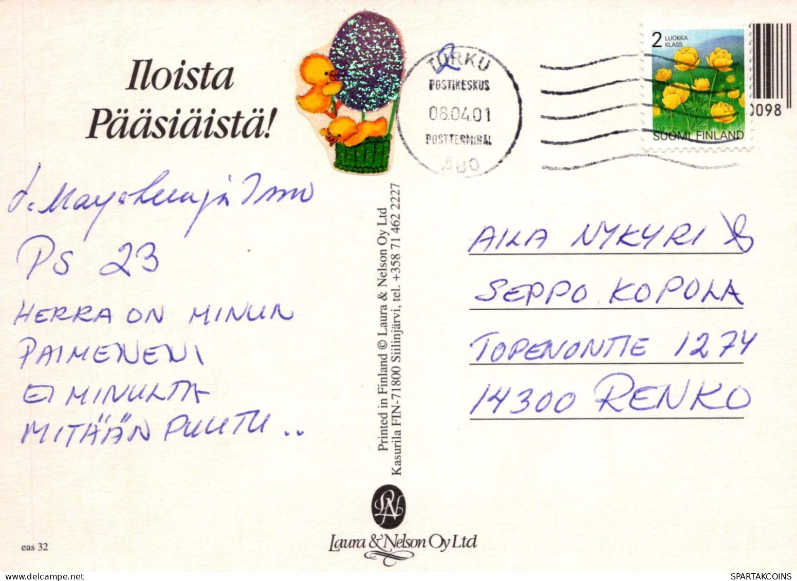 PÂQUES POULET Vintage Carte Postale CPSM #PBO969.FR - Pâques